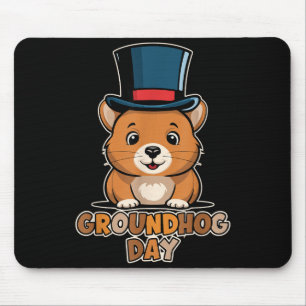 Lustiger glücklicher Tag des Murmeltieres 2. Febru Mousepad