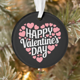 Lustiger glücklicher Valentinstag Herz Liebe Valen Ornament