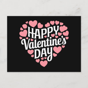 Lustiger glücklicher Valentinstag Herz Liebe Valen Postkarte