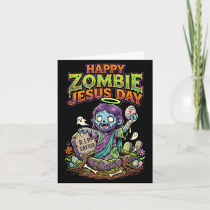 Lustiger glücklicher Zombie Jesus Tag Ostern Männe Karte