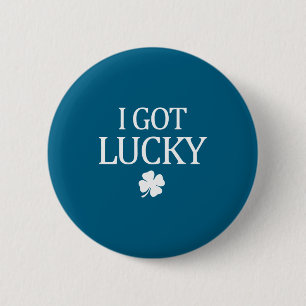 Lustiger Glücks-Kleeblatt St. Patrick's Day PaarLu Button