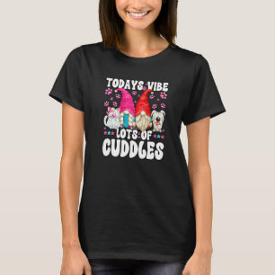 Lustiger Gnom Katzen- und Hund-Spruch für Frauen u T-Shirt