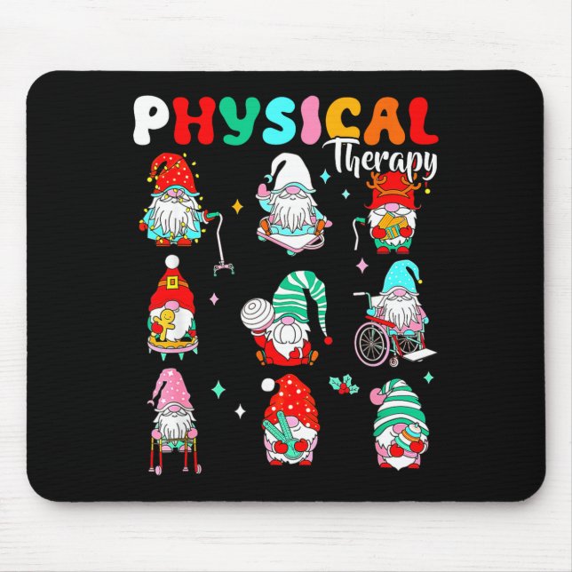 Lustiger Gnom Physiotherapie Pt Physiotherapeutin  Mousepad (Vorne)