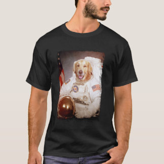 Lustiger Golden Retriever Astronaut Weltraum Hund T-Shirt