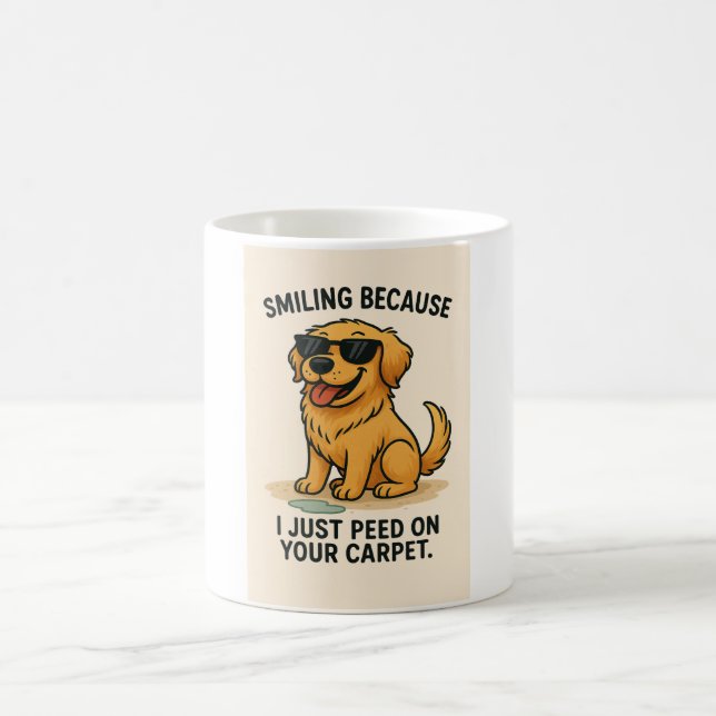 Lustiger Golden-Retriever-Becher  Kaffeetasse (Mittel)