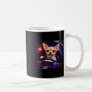 Lustiger Golden Retriever fährt Meme-Hund fährt ei Kaffeetasse