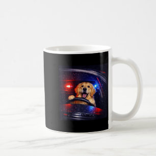 Lustiger Golden Retriever fährt Meme-Hund fährt ei Kaffeetasse