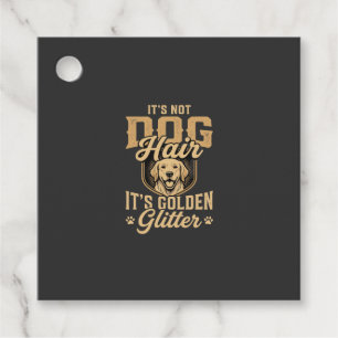 Lustiger Golden Retriever Hund Haar Glitter Geschenkanhänger