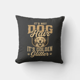Lustiger Golden Retriever Hund Haar Glitter Kissen