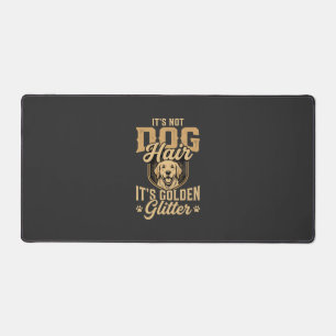 Lustiger Golden Retriever Hund Haar Glitter Schreibtischunterlage