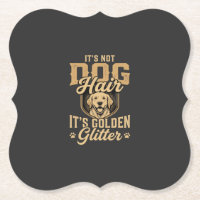Lustiger Golden Retriever Hund Haar Glitter