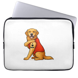 Lustiger Golden Retriever Hund Ich liebe Mama Tatt Laptopschutzhülle