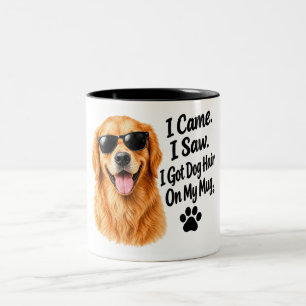 Lustiger Golden Retriever Hund Liebhaber Zitat Zweifarbige Tasse