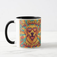 Lustiger Golden Retriever Hund Mein Therapeut Hat