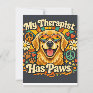 Lustiger Golden Retriever Hund Mitteilungskarte
