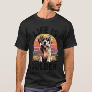 Lustiger Golden Retriever Hund Papa Tierarzt Leben T-Shirt