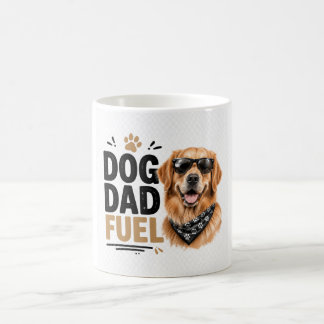 Lustiger Golden Retriever-Kaffeebecher 'Dog Dad Fu Kaffeetasse