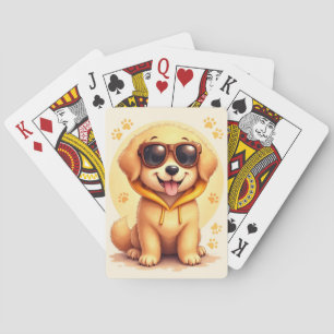 Lustiger Golden Retriever Kawaii Hund Spielkarten