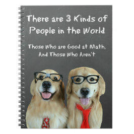Lustiger golden retriever-Mathe-Witz Notizblock