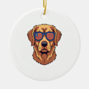 Lustiger Golden Retriever - USA Hunde Liebhaber Gr Keramik Ornament