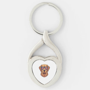 Lustiger Golden Retriever - USA Hunde Liebhaber Gr Schlüsselanhänger