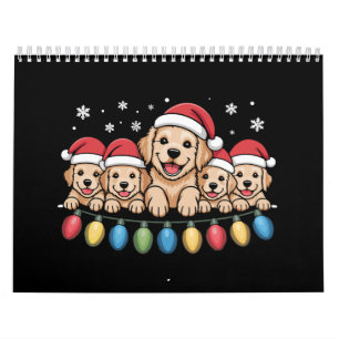 Lustiger Golden Retriever Weihnachts-Welpe Hund  Kalender