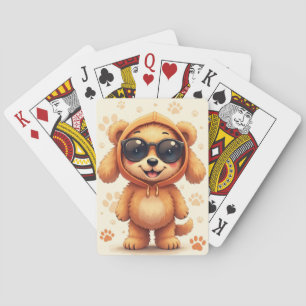 Lustiger Goldendoodle Kawaii Hund Spielkarten