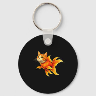 Lustiger Goldfisch-Katzen-Hybrid, süßes Tier-Meme  Schlüsselanhänger