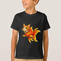 Lustiger Goldfisch-Katzen-Hybrid süßes Tier Meme