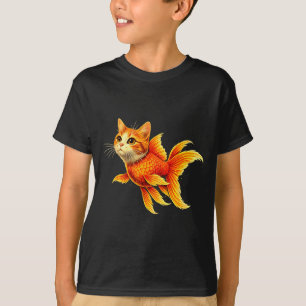 Lustiger Goldfisch-Katzen-Hybrid süßes Tier Meme T-Shirt