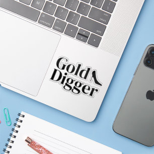 Lustiger Goldgräber Vinyl-Sticker nach Maß Aufkleber