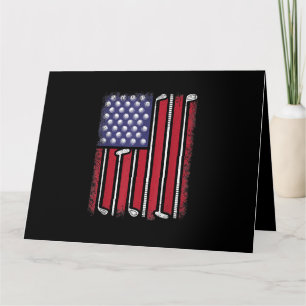 Lustiger Golf Amerikanischer Flagge Golfspieler Vi Karte