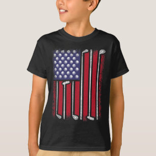 Lustiger Golf Amerikanischer Flagge Golfspieler Vi T-Shirt