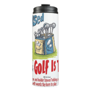 Lustiger Golf-Becher Thermosbecher