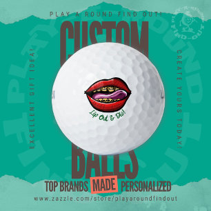 Lustiger Golf Ehemann Trash Talk Lippe raus und st Golfball