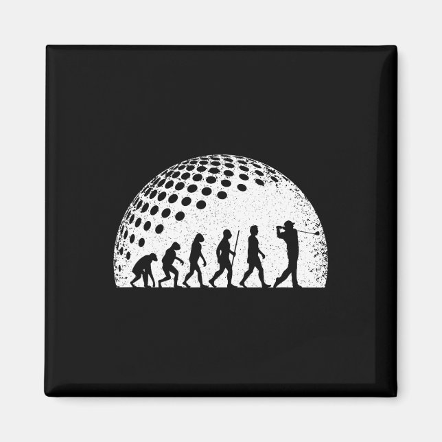 Lustiger Golf Evolution Golfspieler Vintage  Magnet (Vorne)
