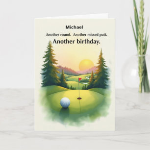 Lustiger Golf-Geburtstag verpasster Putt Humor Per Karte