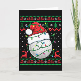Lustiger Golf hässlicher Weihnachtspullover Damen  Karte