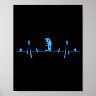 Lustiger Golf Herzschlag - Golfer Männer Frauen Co Poster