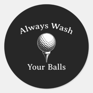 Lustiger Golf-Liebhaber Humor Golf-Design Runder Aufkleber