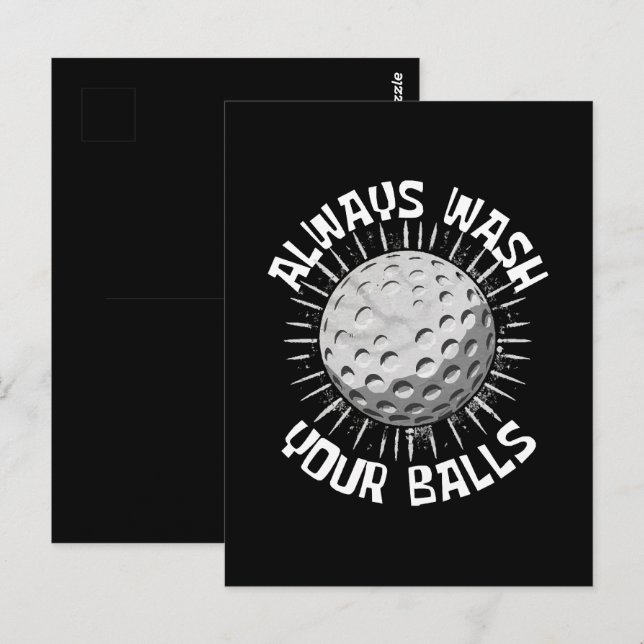 Lustiger Golf Postkarte (Vorne/Hinten)