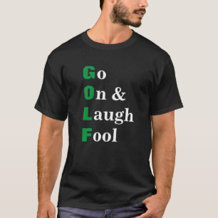 Lustiger Golf Schwarz T-Shirt