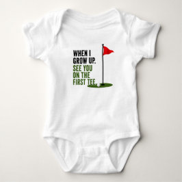 Lustiger Golf-Spruch für Golf-Baby Baby Strampler