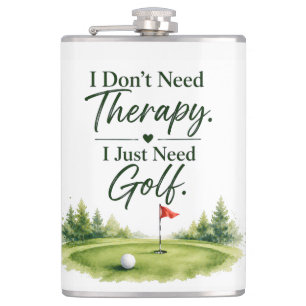 Lustiger Golf-Spruch für Golfer-Heimdekoration Flachmann
