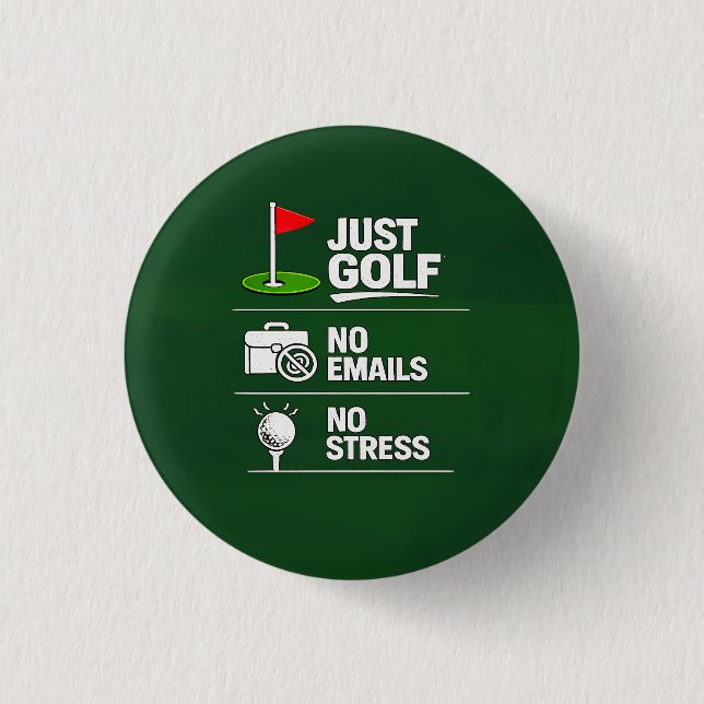 Lustiger Golf-Spruch Golf-Renteneintritt Button (Vorderseite)