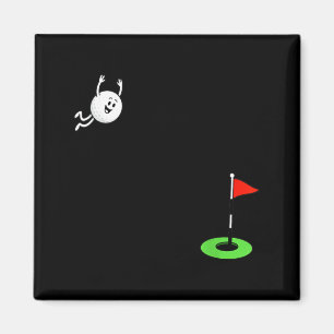 Lustiger Golf-Tauch-Cartoon-Golfer-Golfball-Humor Magnet