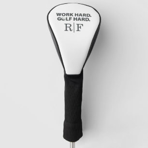 Lustiger Golf-Vater-Monogramm Arbeite Hart Golf Ha Headcover