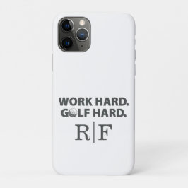 Lustiger Golf-Vater Monogramm Hart arbeiten Golf h Case-Mate iPhone Hülle