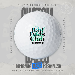 Lustiger Golf-Vater Rad Dads Club Retro-Typografie Golfball