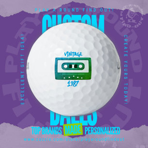 Lustiger Golf-Vater Vintage Geburtstag Retro Kasse Golfball